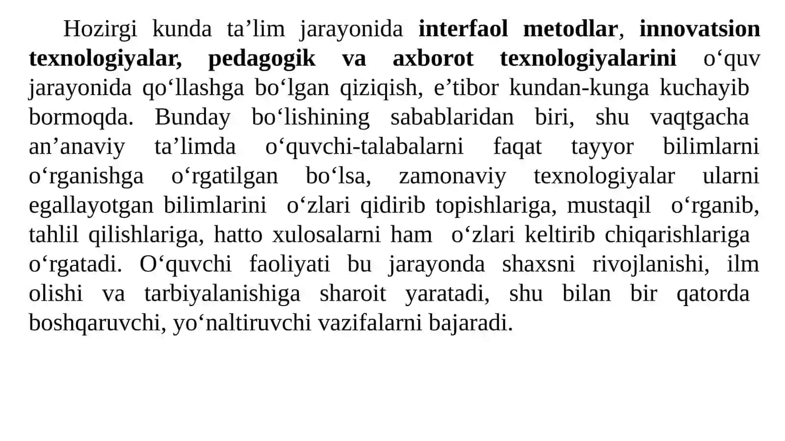Kompetentliknishakllantirish texnologiyalari va mezonlari 3