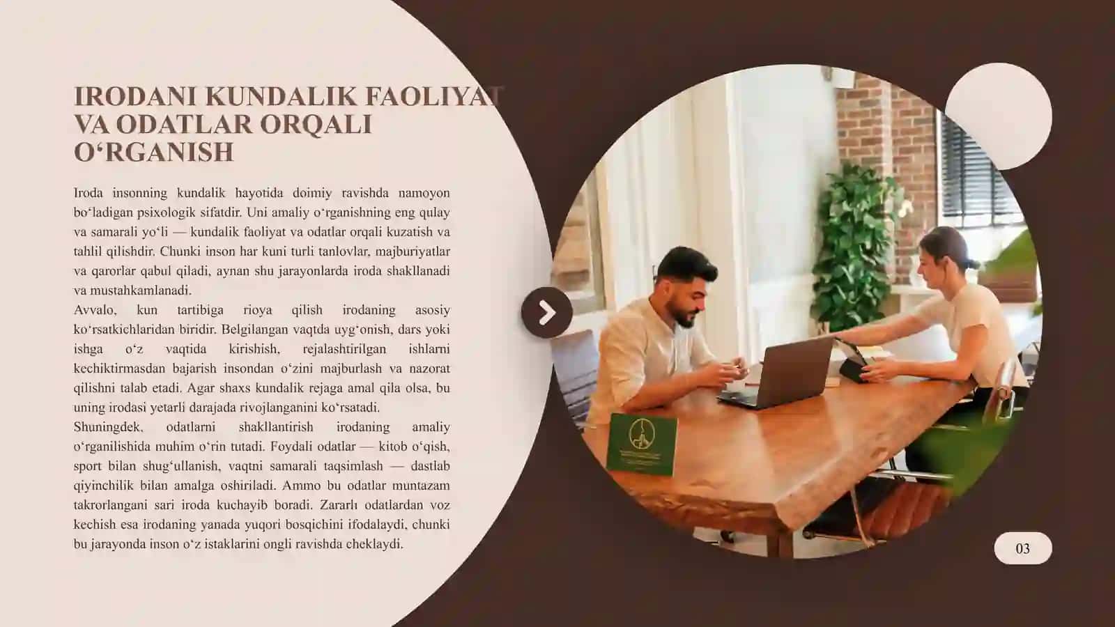 IRODANING AMALIY O'RGANISH IMKONIYATLARI 3