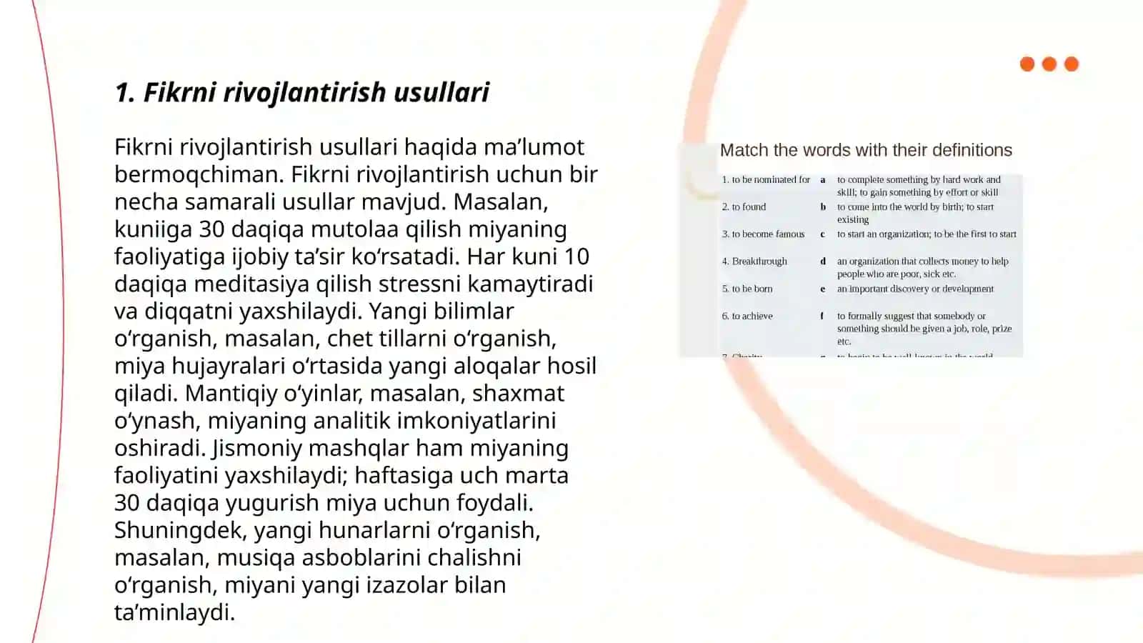 Fikrni og'zaki bayon qilishning o'ziga xosligi 3