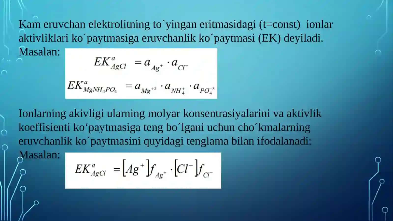 Geterogen sistemalardagi muvozanat 3