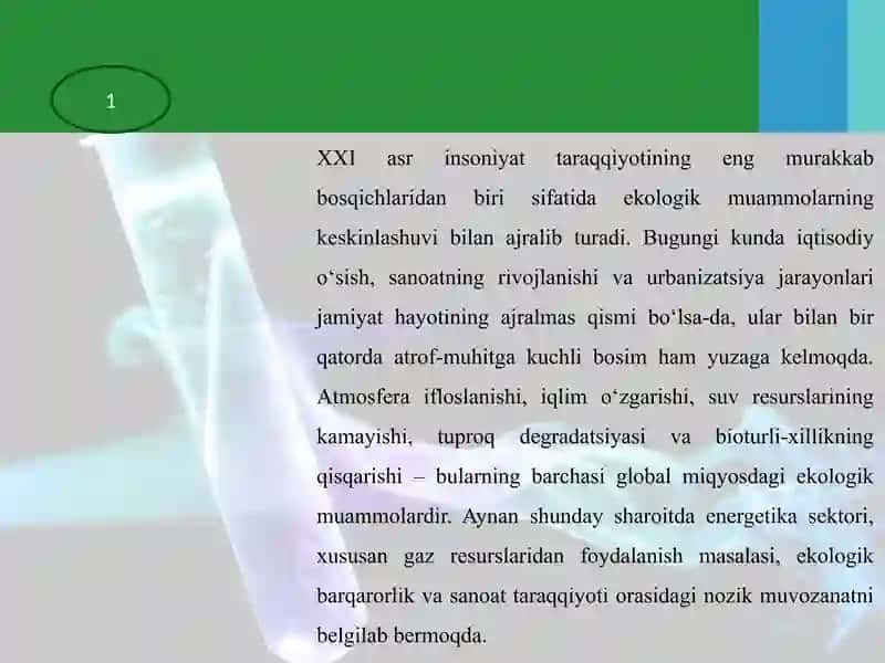 Gazning qayta ishlashning ekologik aspektlari 3