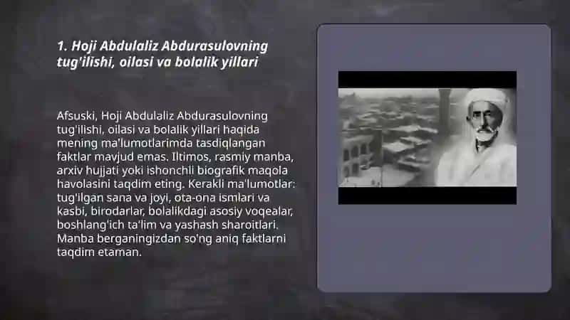 Hoji Abdulaliz Abdurasulov hayoti va ijodi 3