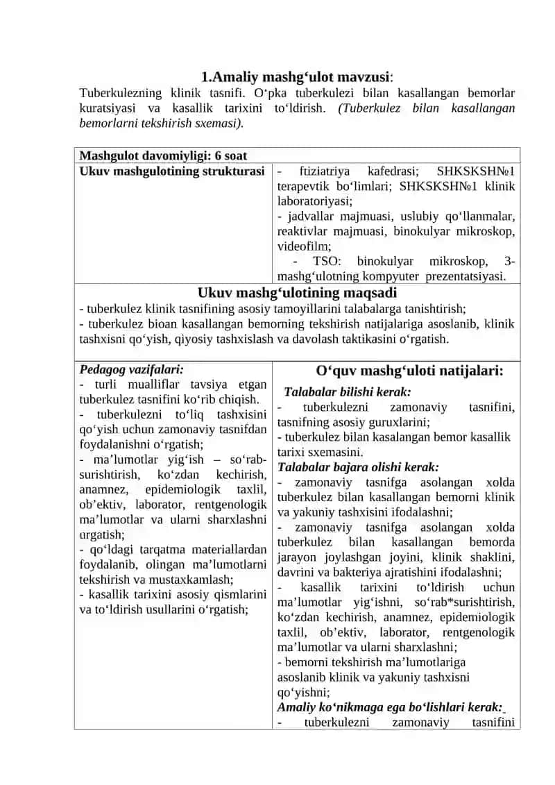 Tuberkulezning klinik tasnifi 3