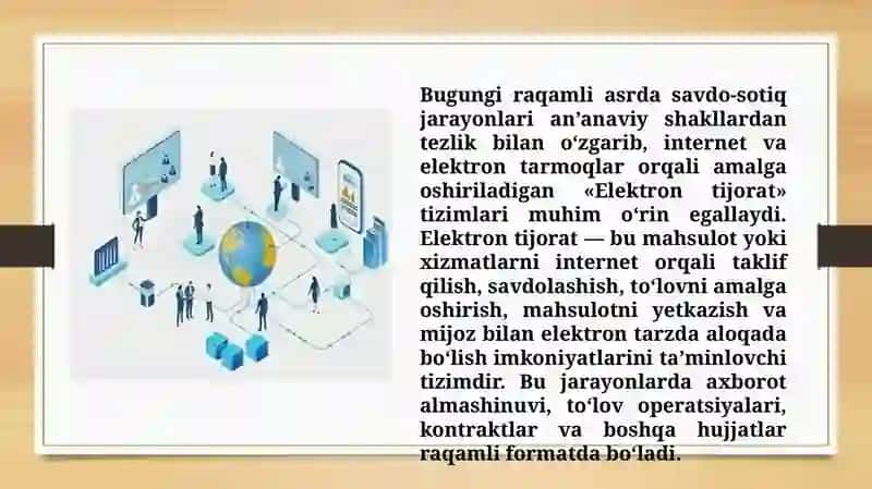 Elektron tijorat tizimlari va raqamli imzo (TAQDIMOT) 3