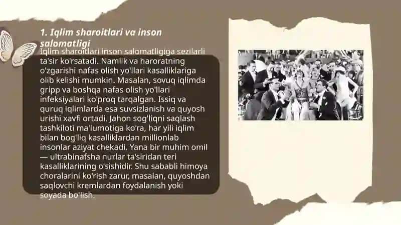 Qulay va noqulay iqlim sharoitlari 3
