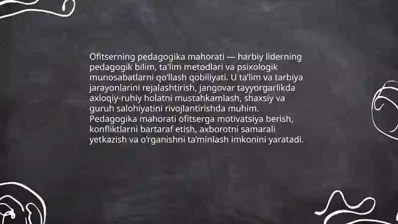 Ofitserning pedagogika mahorati 3