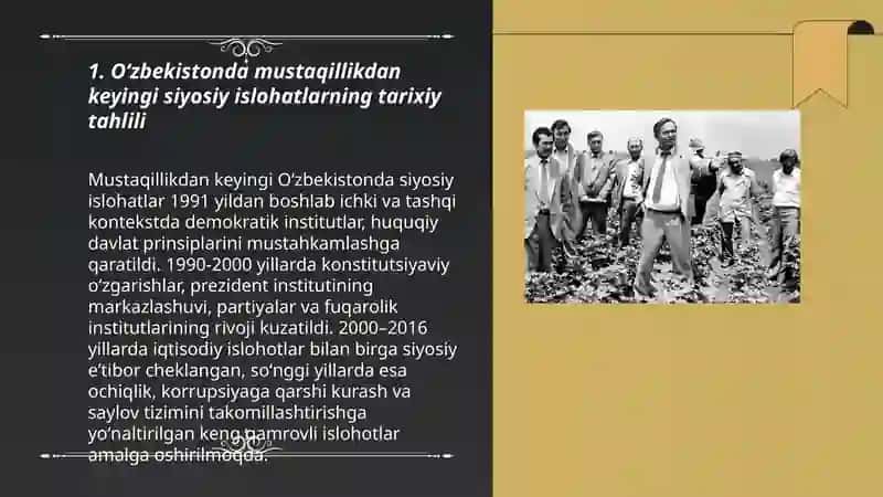 Òzbekistonda demokratik fuqorolik jamiyati asoslarining shakilanishi siyosiy islohatlar 3