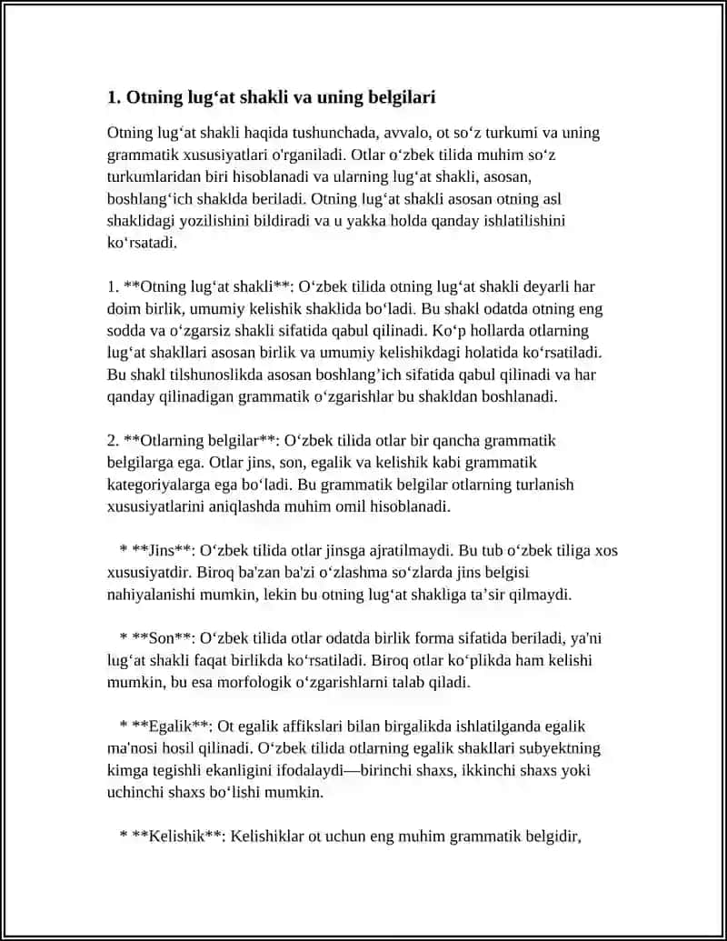 OT OTNING GRAMMATIK KATEGORIYALARI LUGʻAT SHAKLI 3
