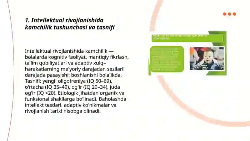 Intellektual rivojlanishida kamchiligi bo'lgan bolalar 3