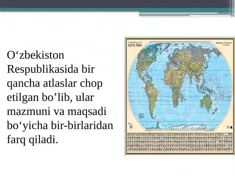 Geografik atlaslar va ularning tashqilash jarayoni tahlili 3