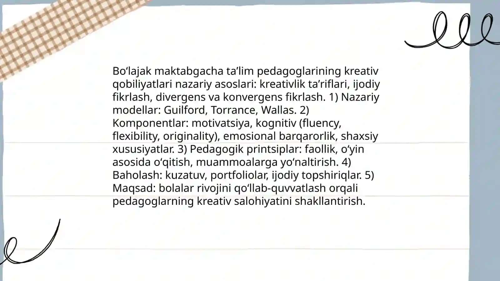 Boʻlajak maktabgacha taʼlim pedagoglarning kreativ qobiliyatlarini rivojlantirish jarayoni 3