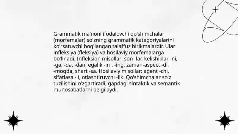 Grammatik ma'noni ifodalovchi vositalar 3