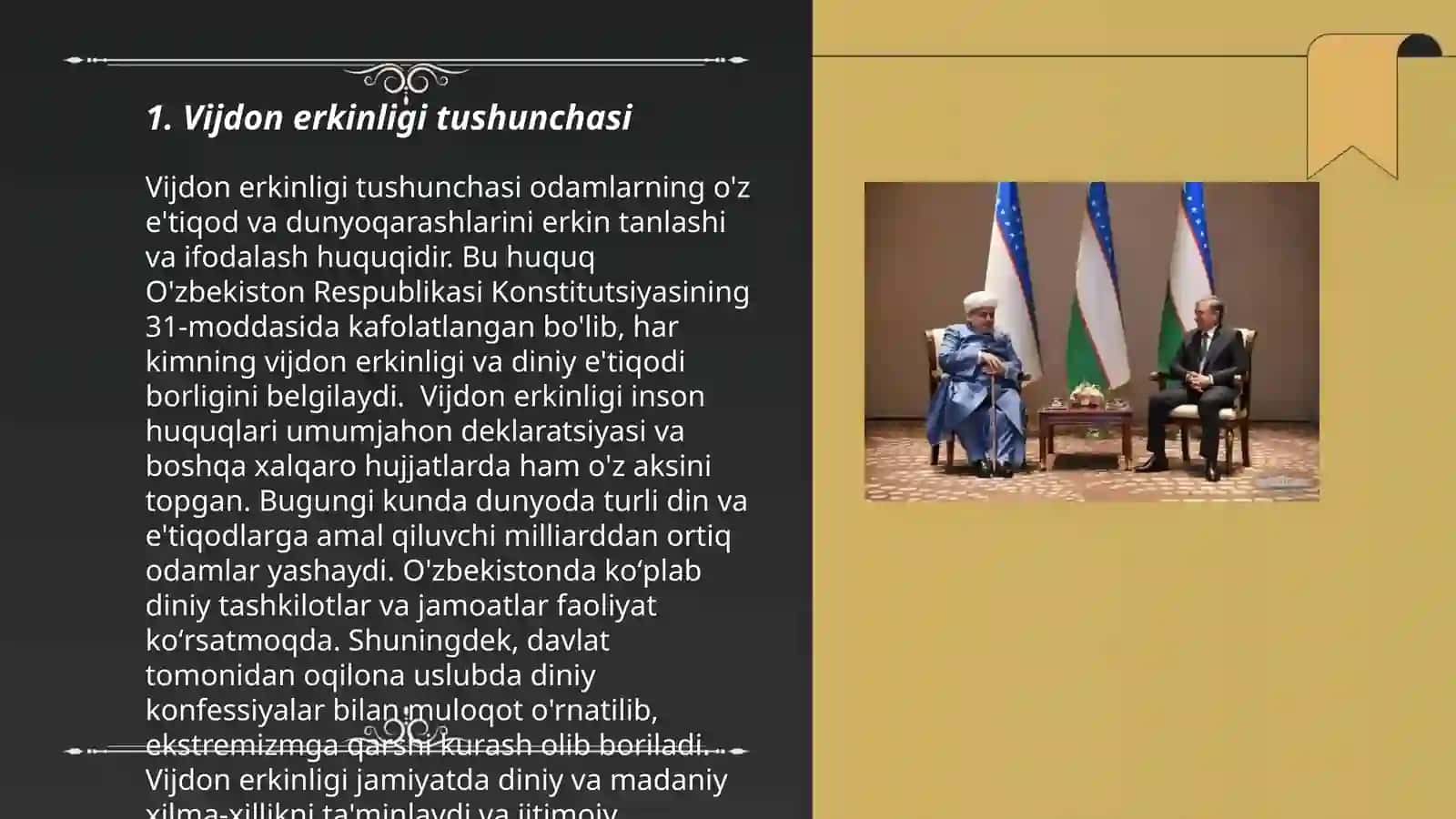 O’zbekistonda vijdon erkinligi va uning qonuniy asoslari 3