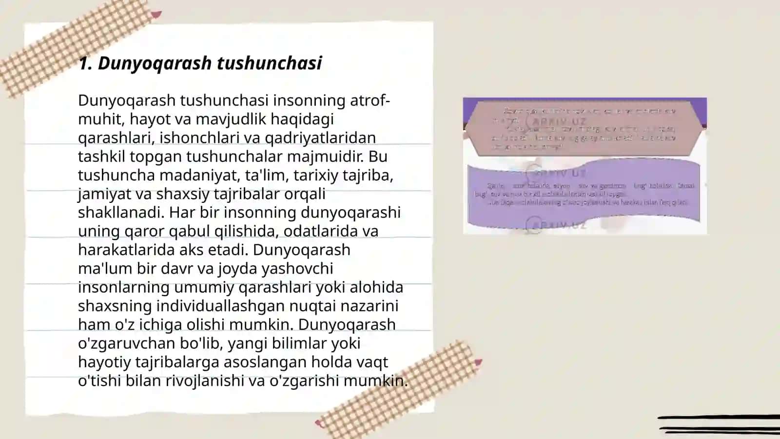 Dunyoqarashning mohiyati, tuzilishi va asosiy funksiyalari 3