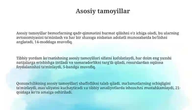 Tibbiyotga oid qonunlar 3