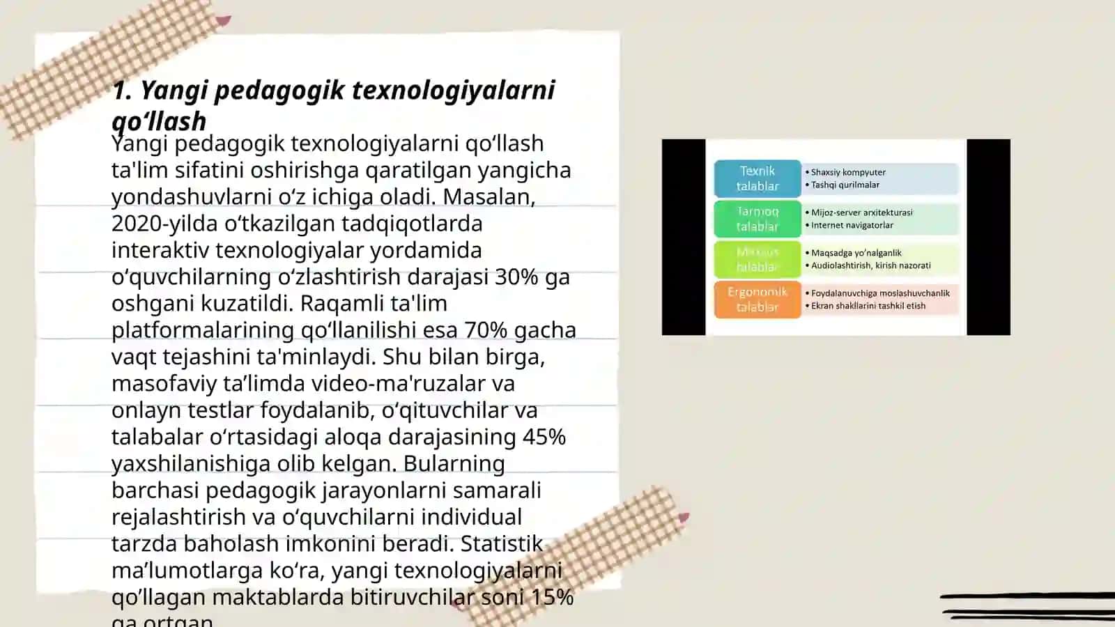 Yangi pedagogik texnologiyalarni qoʻllash 3