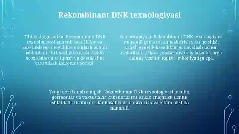 Tibbiyotda Dnk Rekombinantlarini Qôllanishi 3