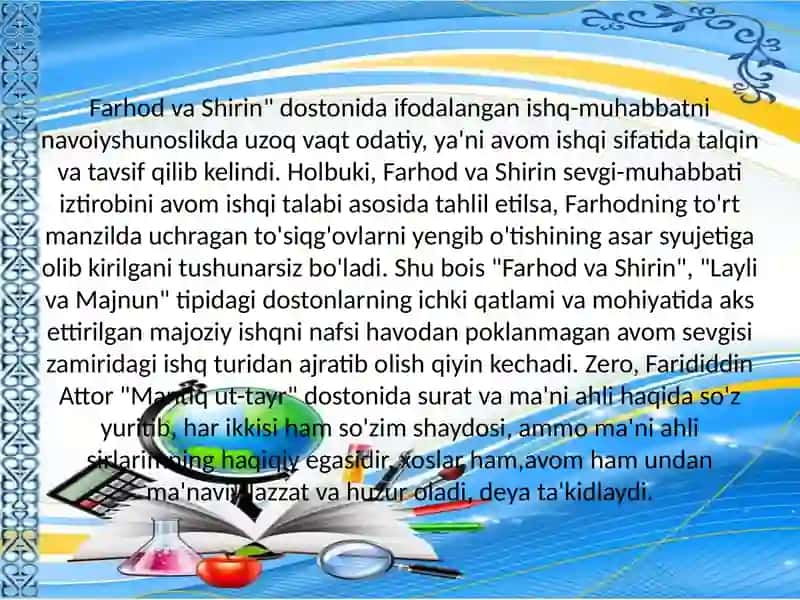 Farhod va Shirin dostonida tasavvuf masalalari 3