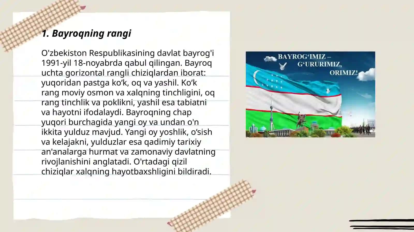 O'zbekiston Respublikasi bayrog'i to'g'risidagi qonun 3