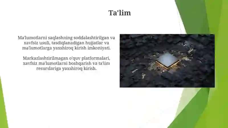 Blokcheyn Texnologiyasi va Uning Foydalanish Xususiyatlari 3