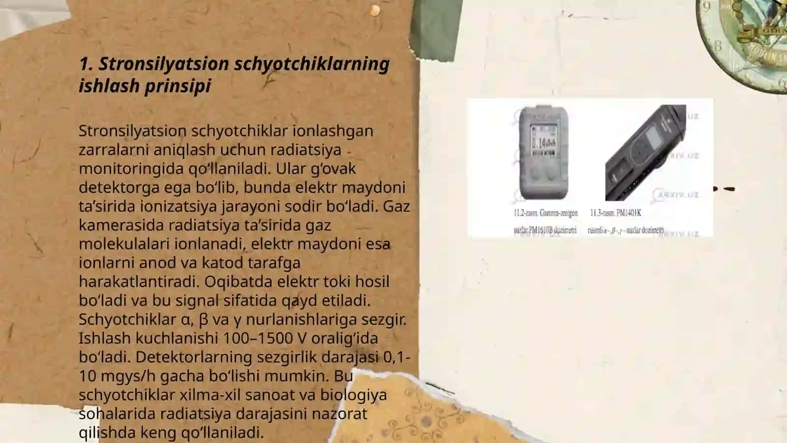 Stronsilyatsion schyotchiklar bilan radioaktivlikni oʻlchash 3