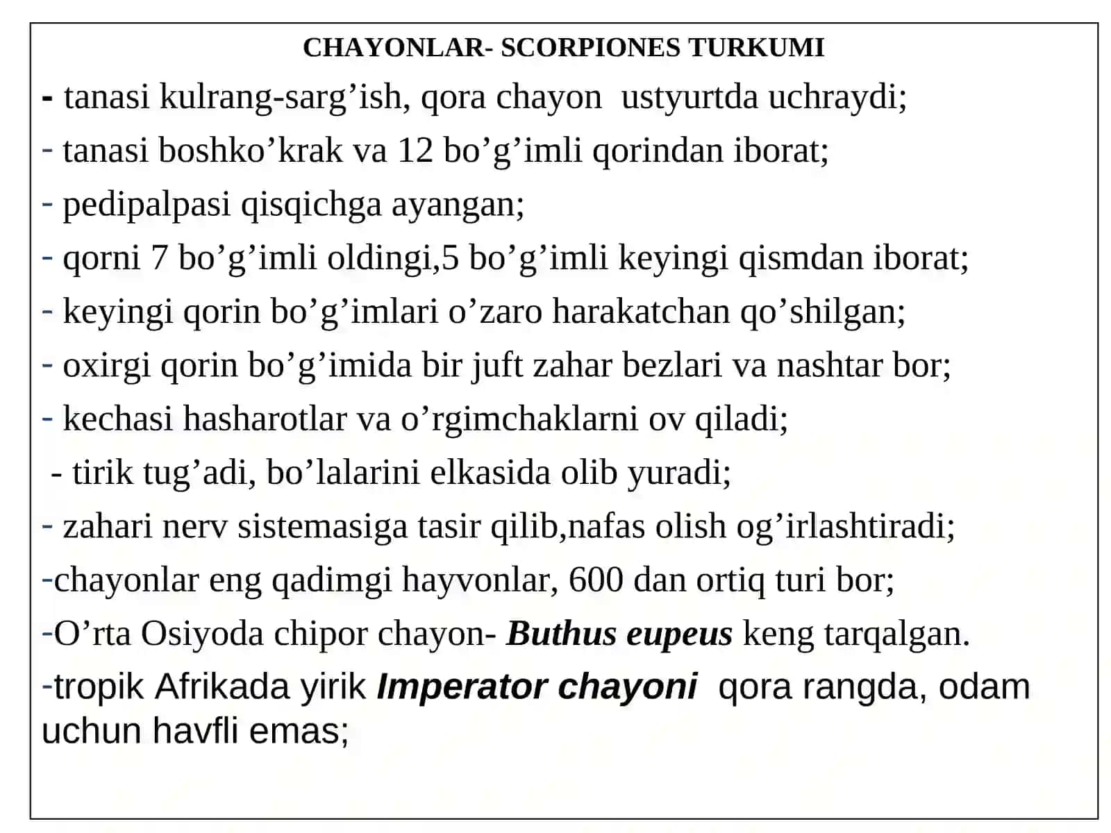O’rgimchaksimonlarning xilma-xilligi 3