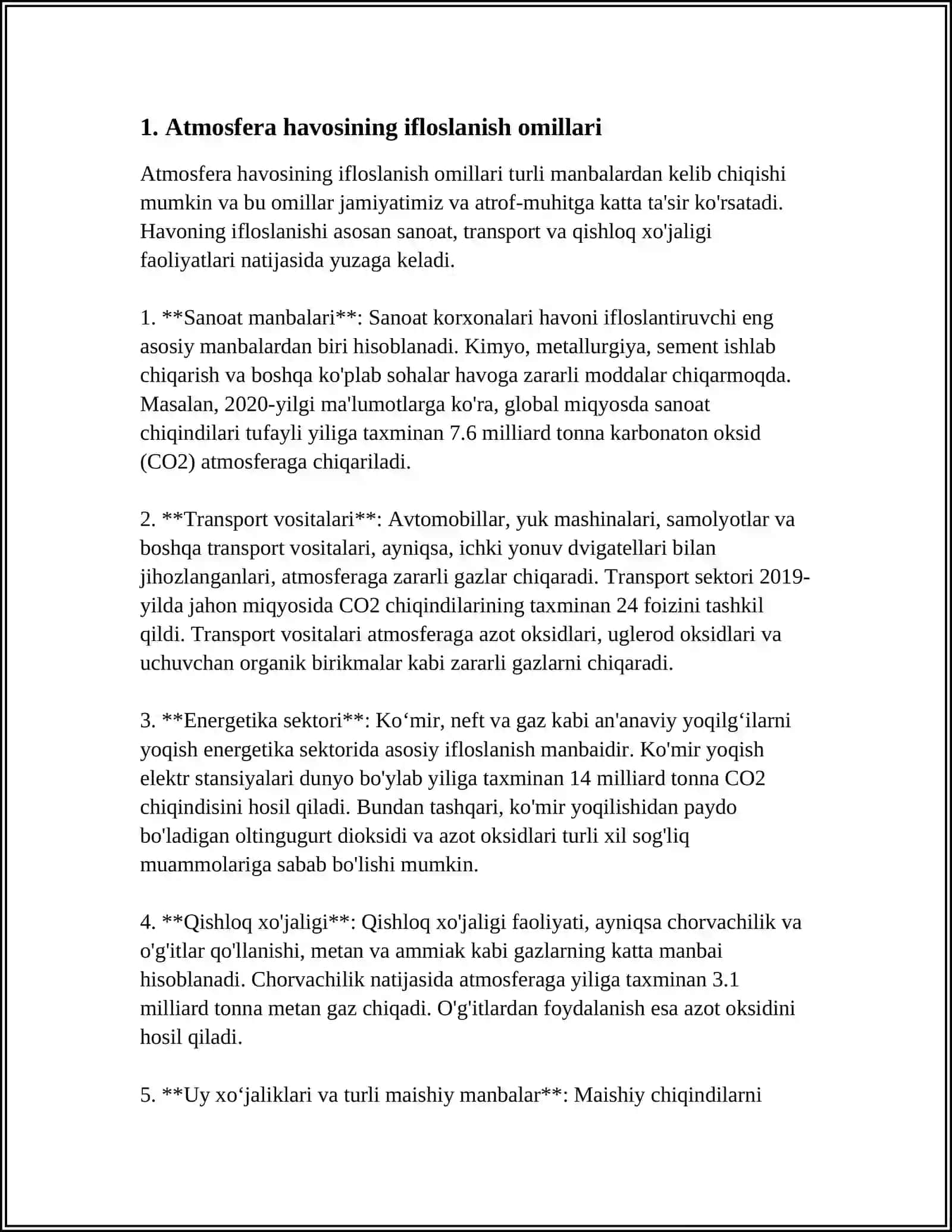 ATMOSFERA HAVOSI SUV TUPROQNING NOMUVOFIQ OMILLARINI GIGIYENIK REGLAMENTLASHGA BOʻLGAN UMUMIY YONDASHUVLAR 3