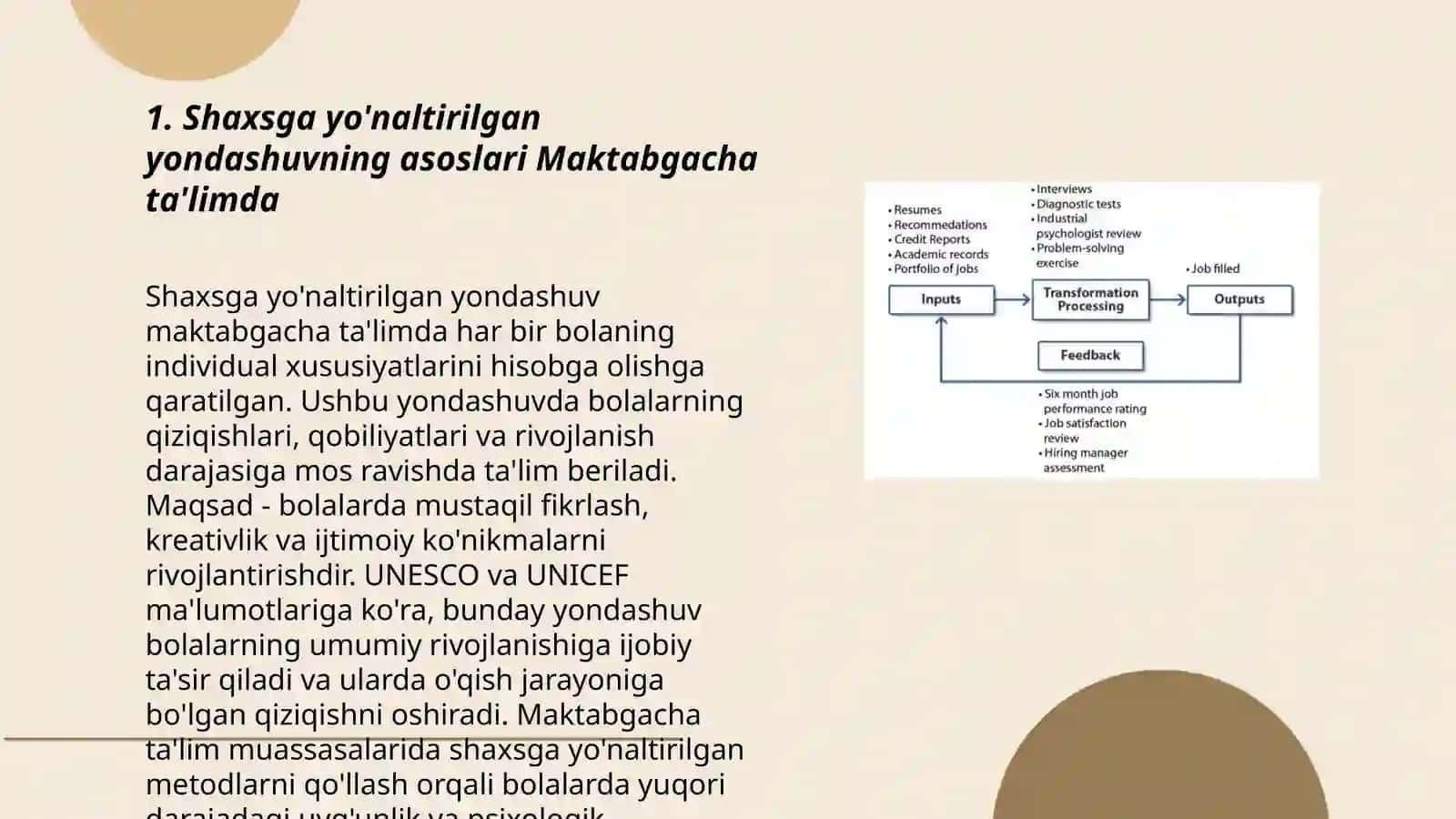 Shaxsga yo'naltirilgan yondashuvning asoslari Maktabgacha ta'limda 3