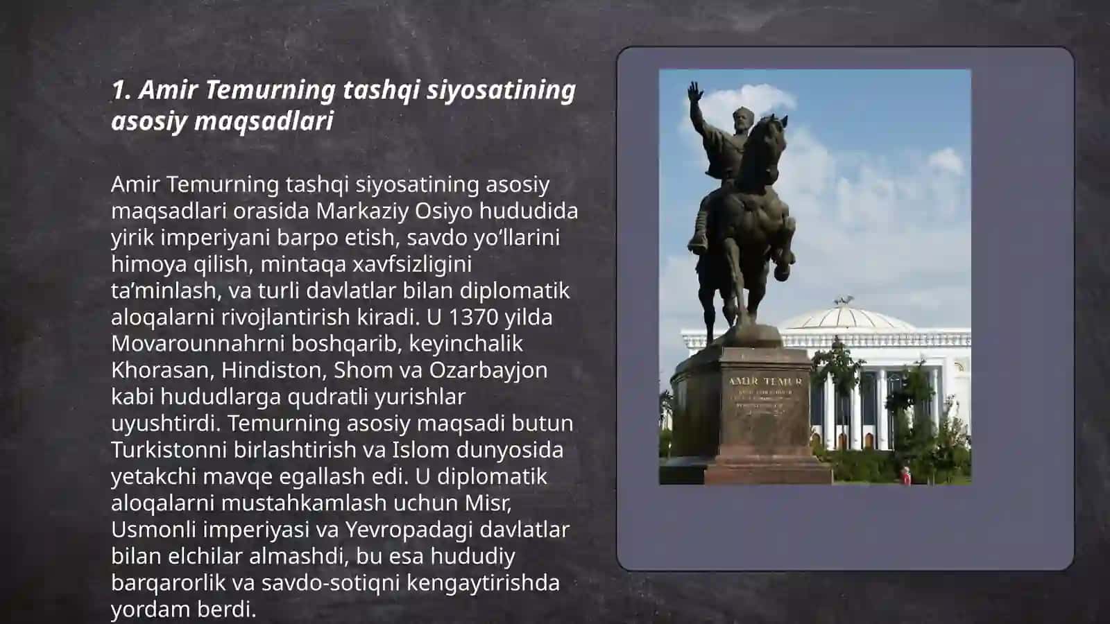 Amir Temurning tashqi siyosati 3