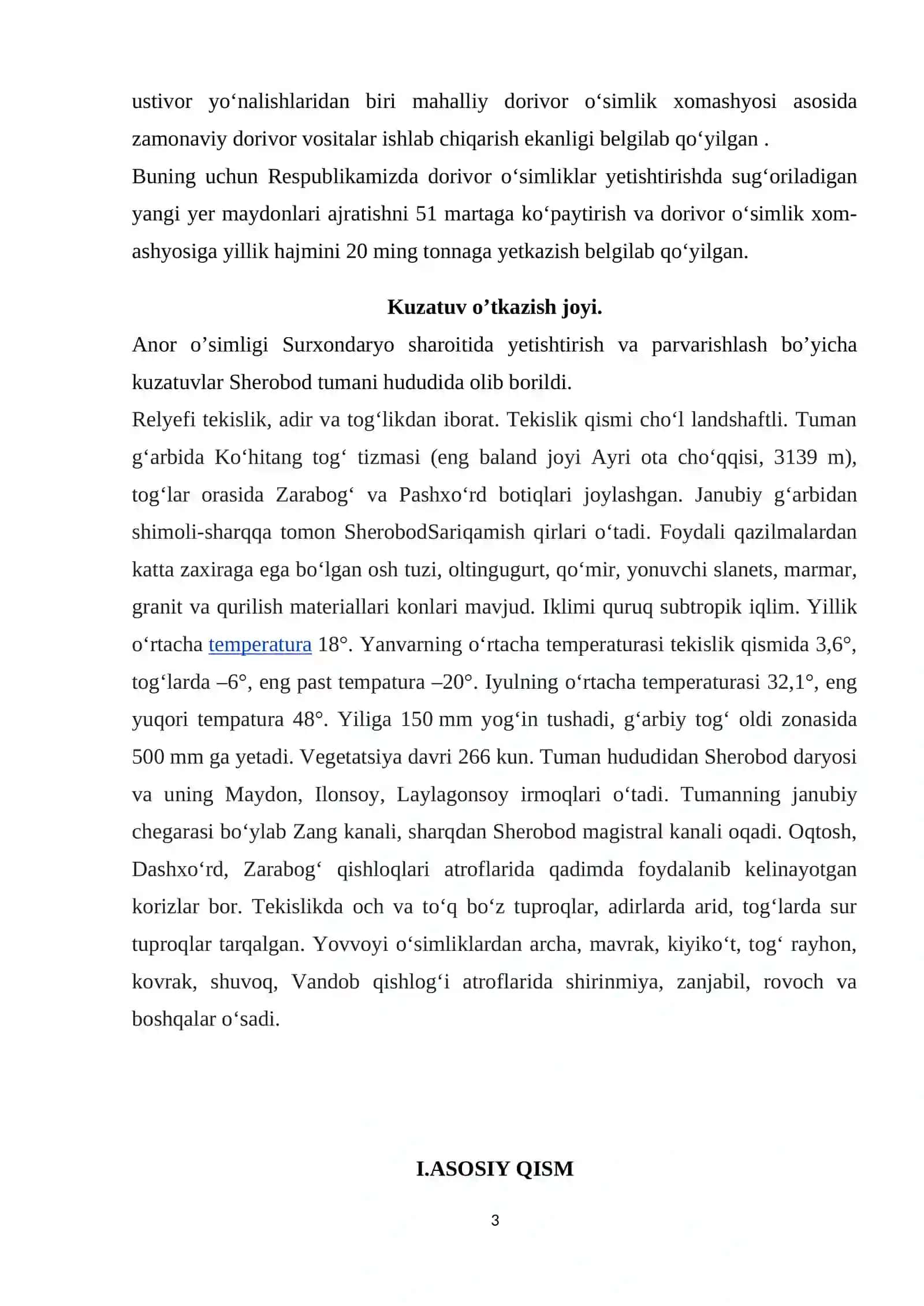 Anor (Punica granatum) o’simligining biologiyasi va ko’chatchiligi 3