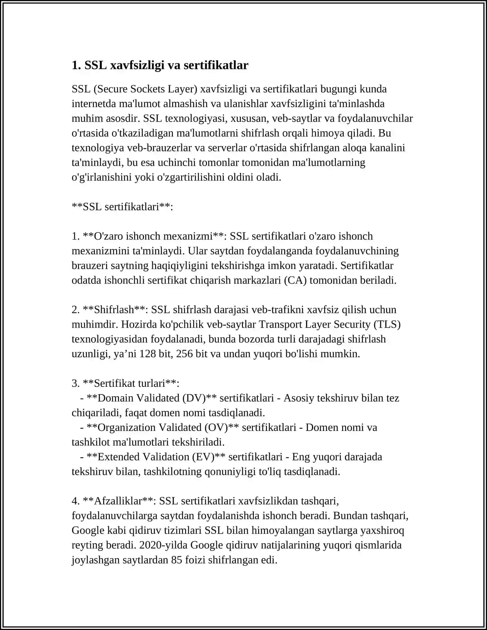 XAVFSIZ ALOQA KANALLARI:SSL IPSEC PPTP 3