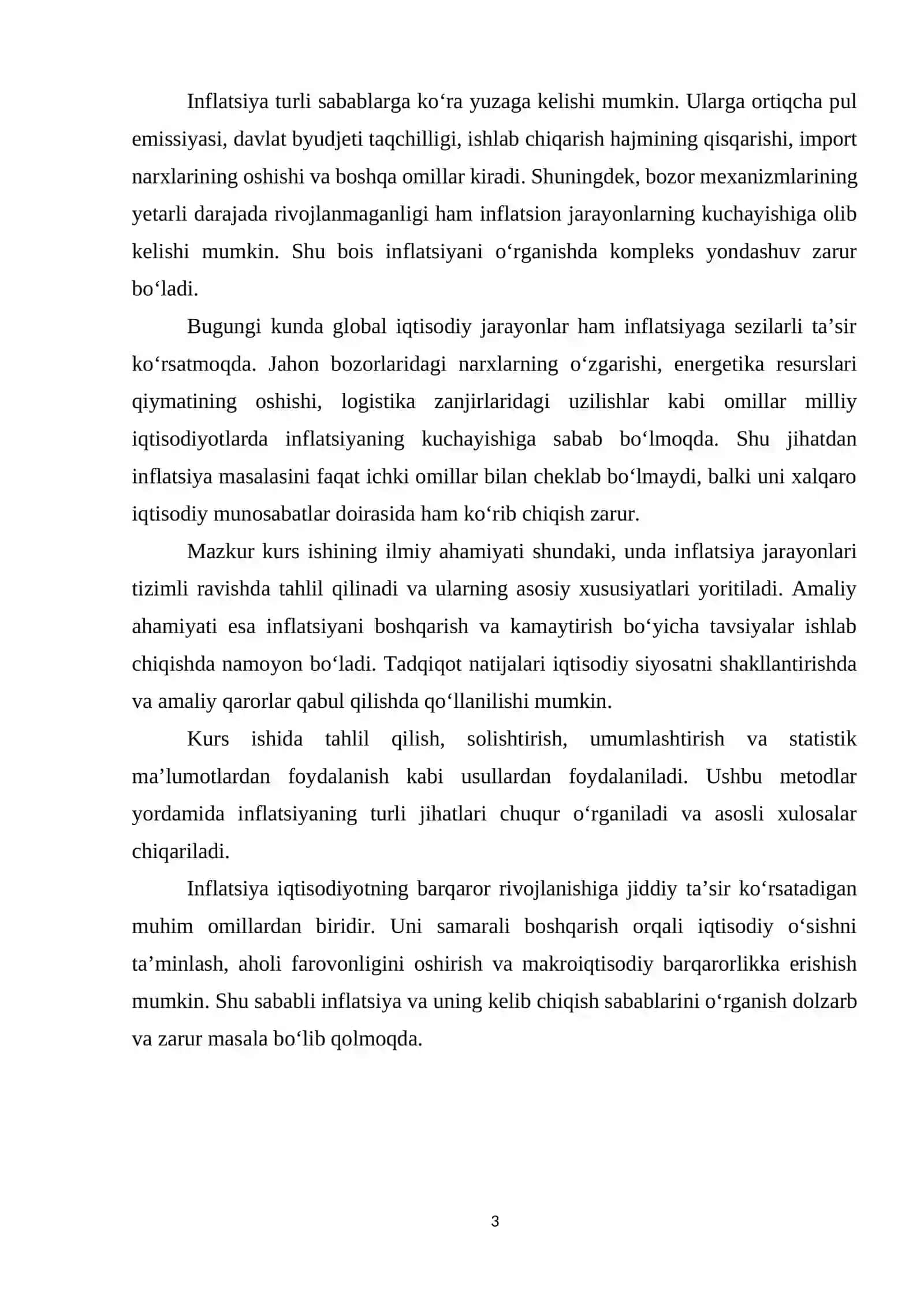 Inflatsiya va uning kelib chiqish sabablar 3