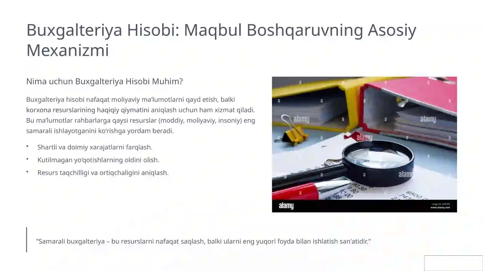 Korxona resurslaridan maqbul foydalanishda buxgalteriya hisobining o'rni 3