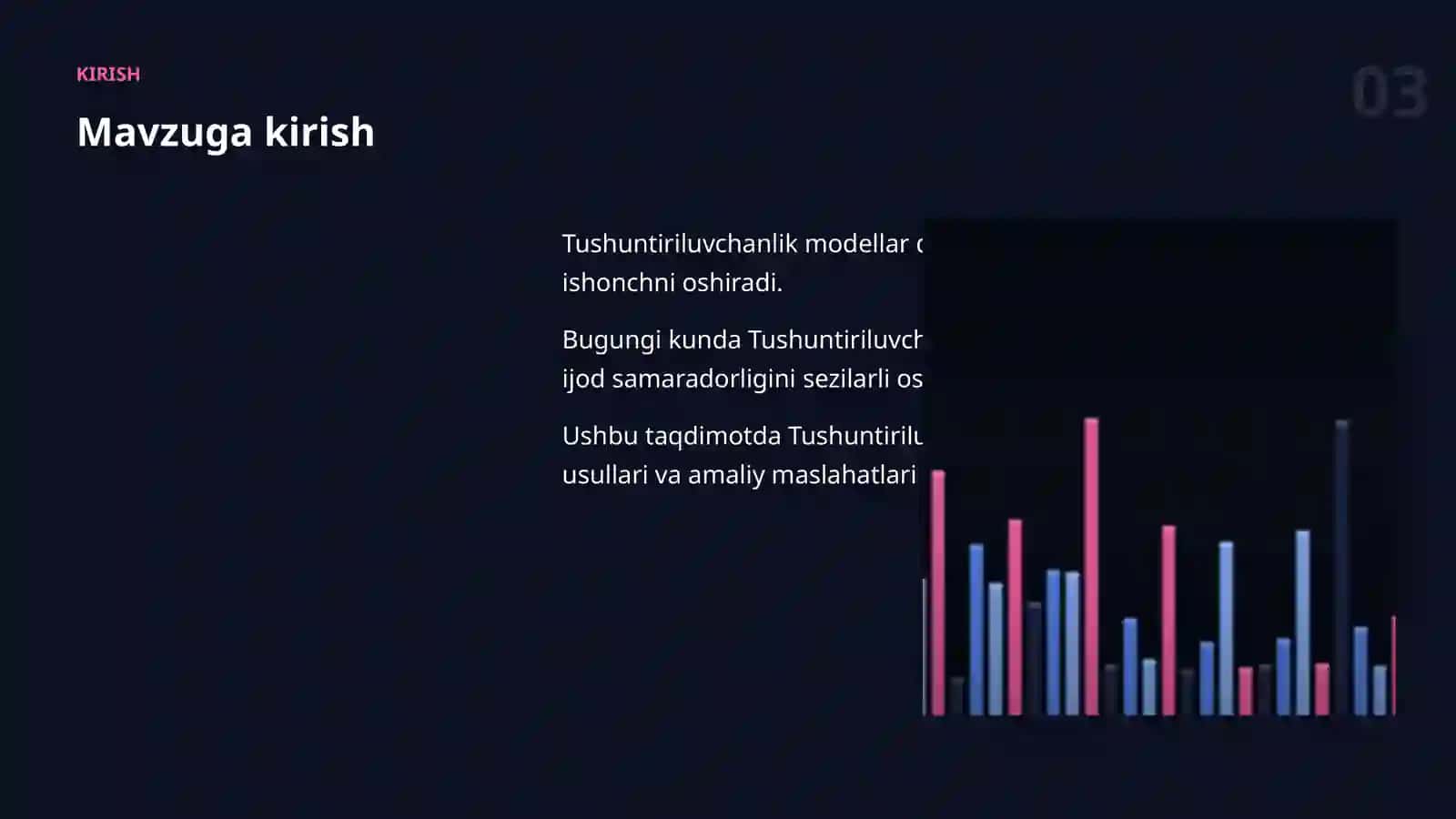 Tushuntiriluvchanlik asoslari 3