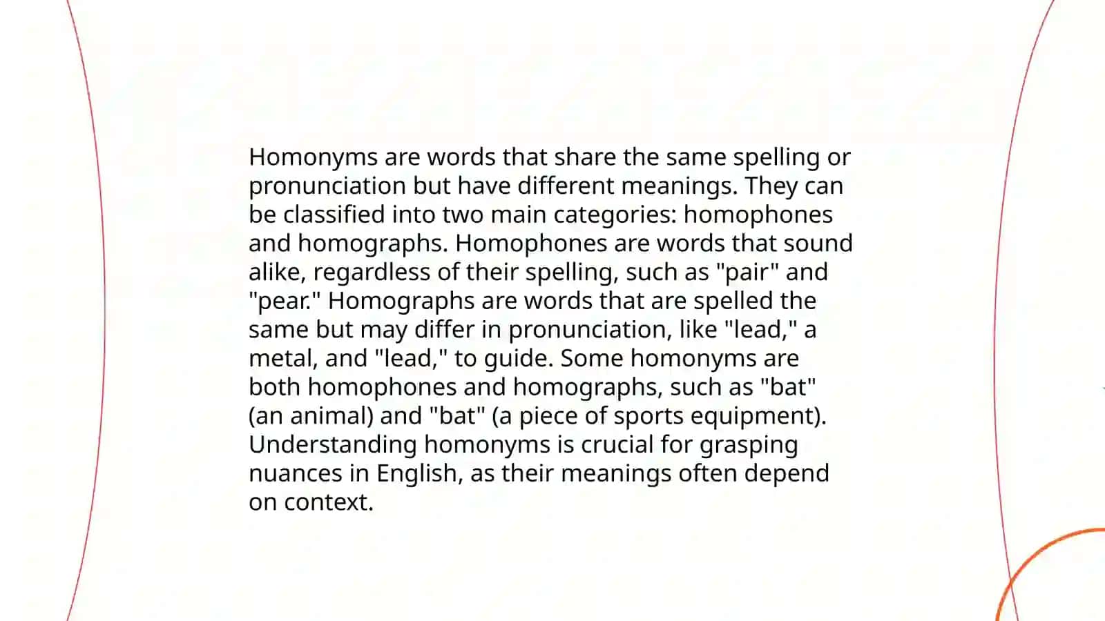 Homonyms 3