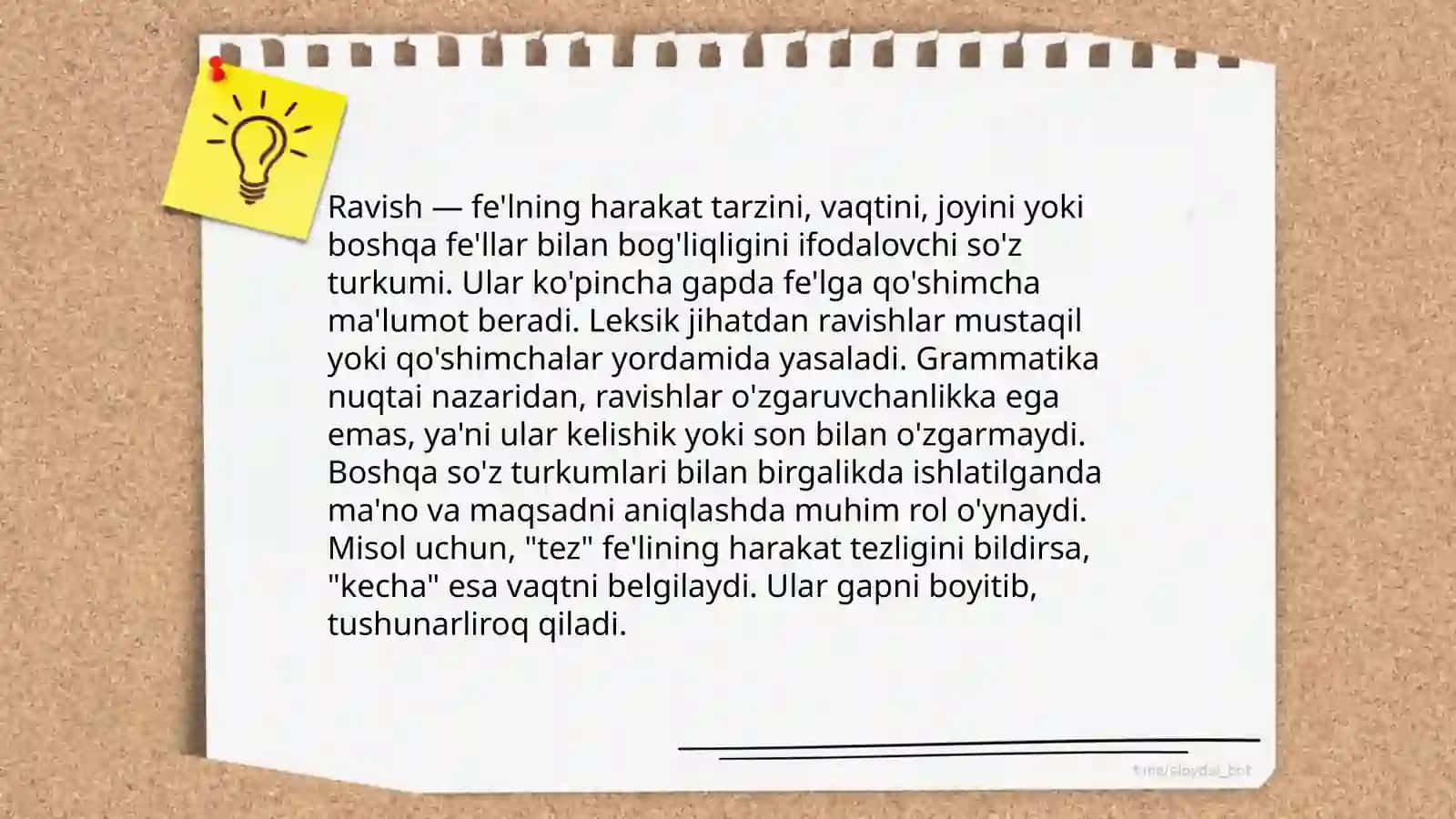 Ravish so'z turkumi, uning leksik grammatik xususiyatlari 3