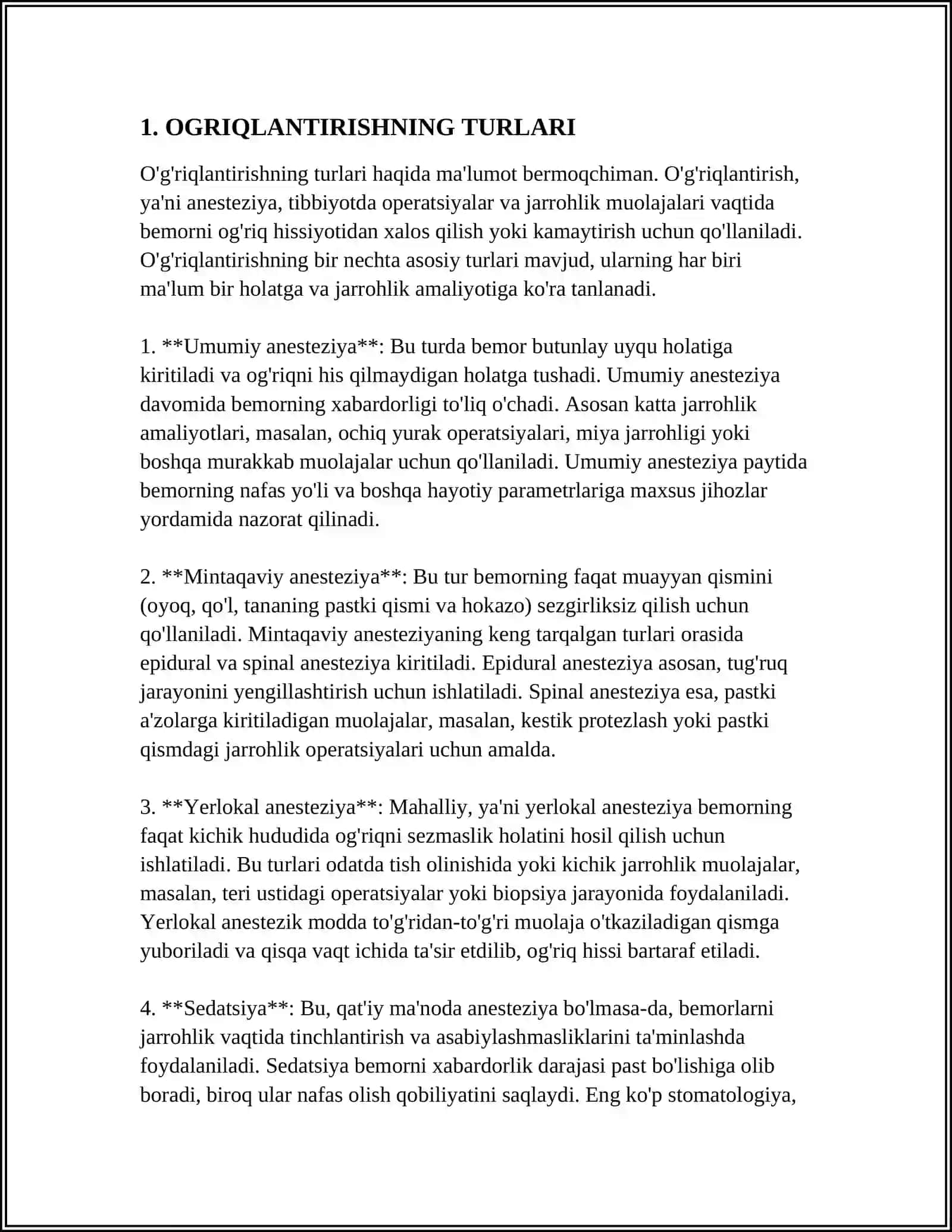 OGRIQLANTIRISH ASOSLARI.BEMORNING OPERATSIYAGA RUXIY TAYYORLASH. KRIZIS BULGAN XOLDA MASLAXAT BERISH 3