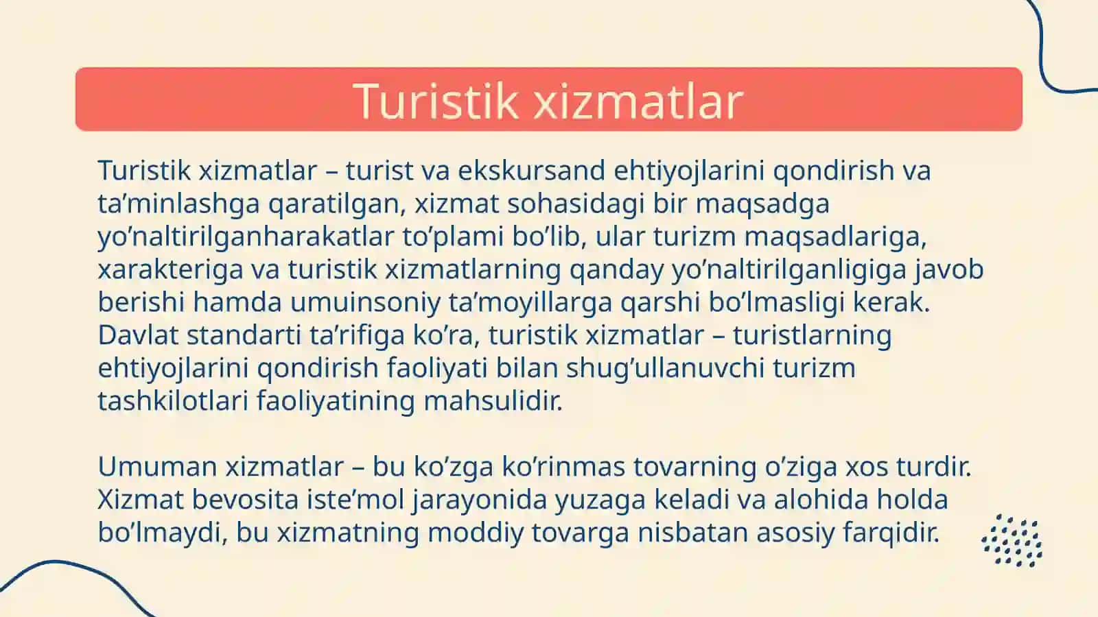 Turistik xizmatlar 3
