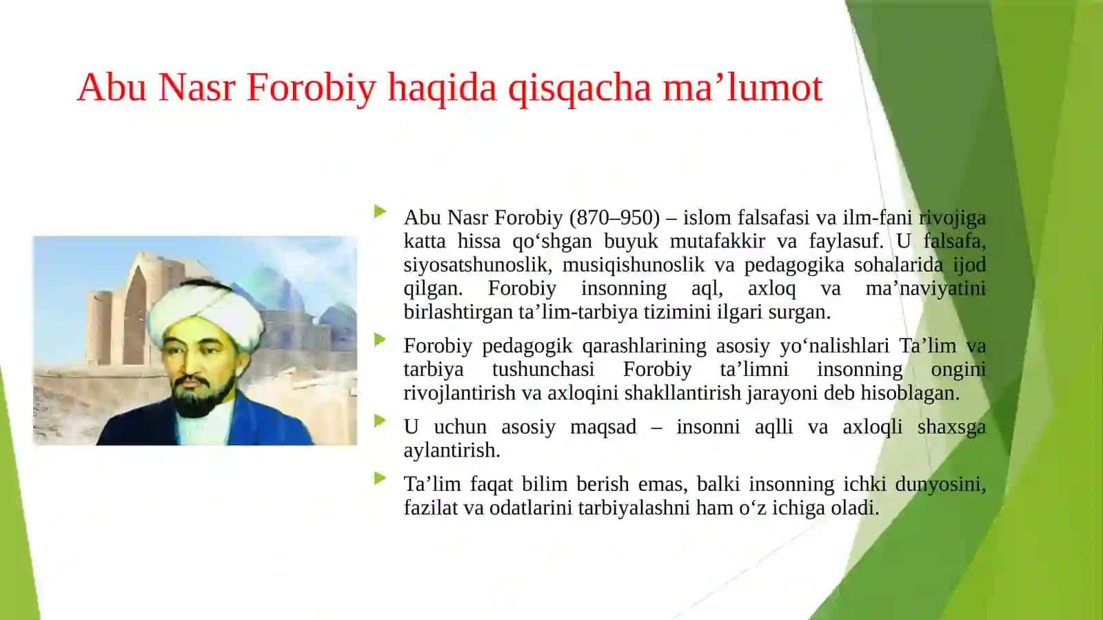 Abu Nasr Forobiy pedagogik qarashlari va ularning ahamiyati. 3