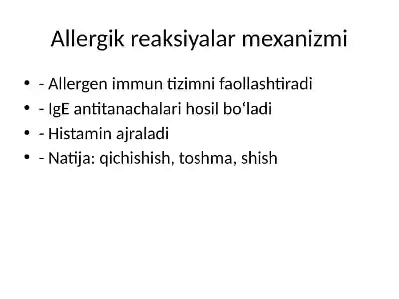 Allergiyaga qarshi dori vositalari 3