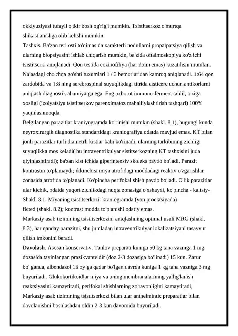 BOSH MIYA XAJMLI VA PARAZITAR KASALLIKLARI 3