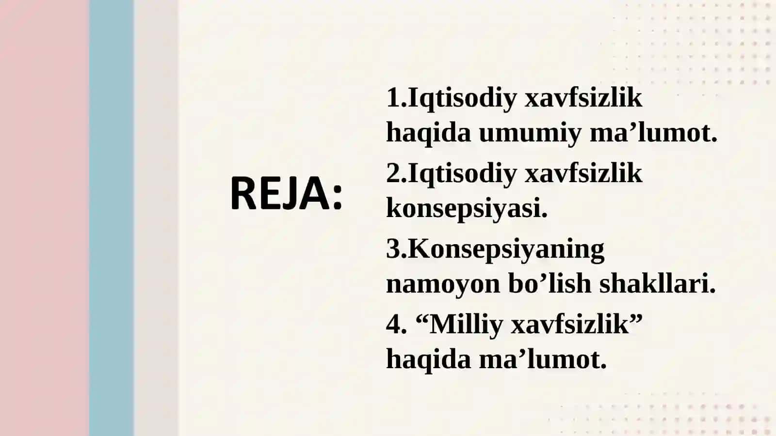 IQTISODIY XAVFSIZLIK HAQIDA MA’LUMOT 3