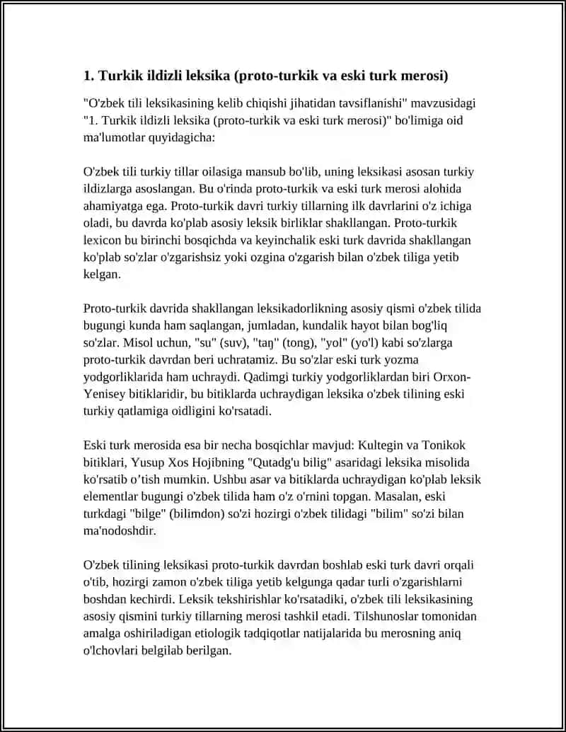 O'zbek tili leksikasining kelib chiqishi jihatidan tavsiflanishi 3
