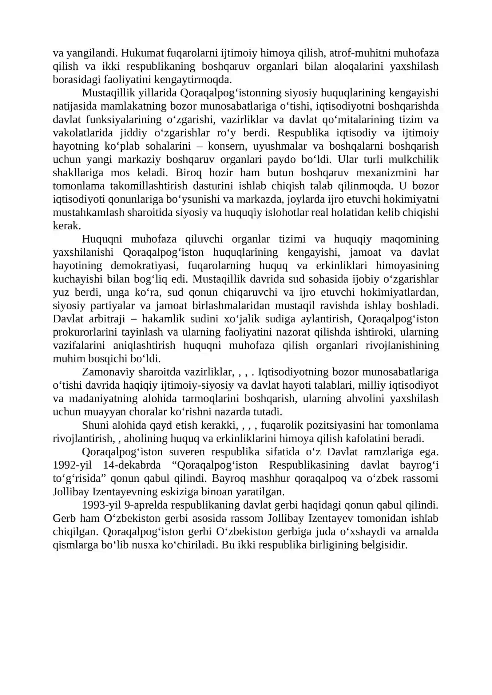 MUSTAQILLIK YILLARIDA QORAQALPOG‘ISTON RESPUBLIKASI 3