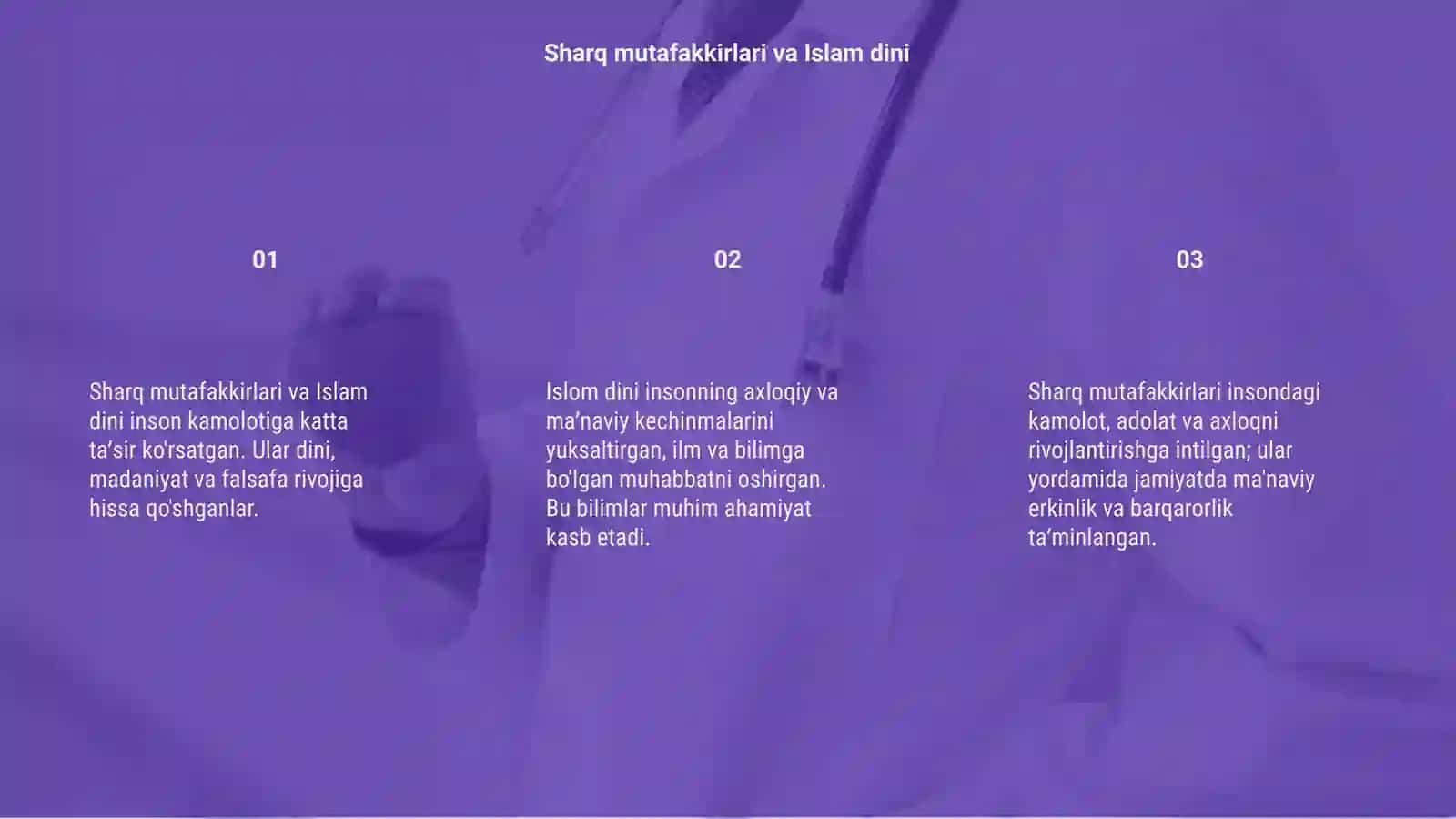 Sharq mutafakkirlarining islom dinining inson kamolotiga ta'siri 3