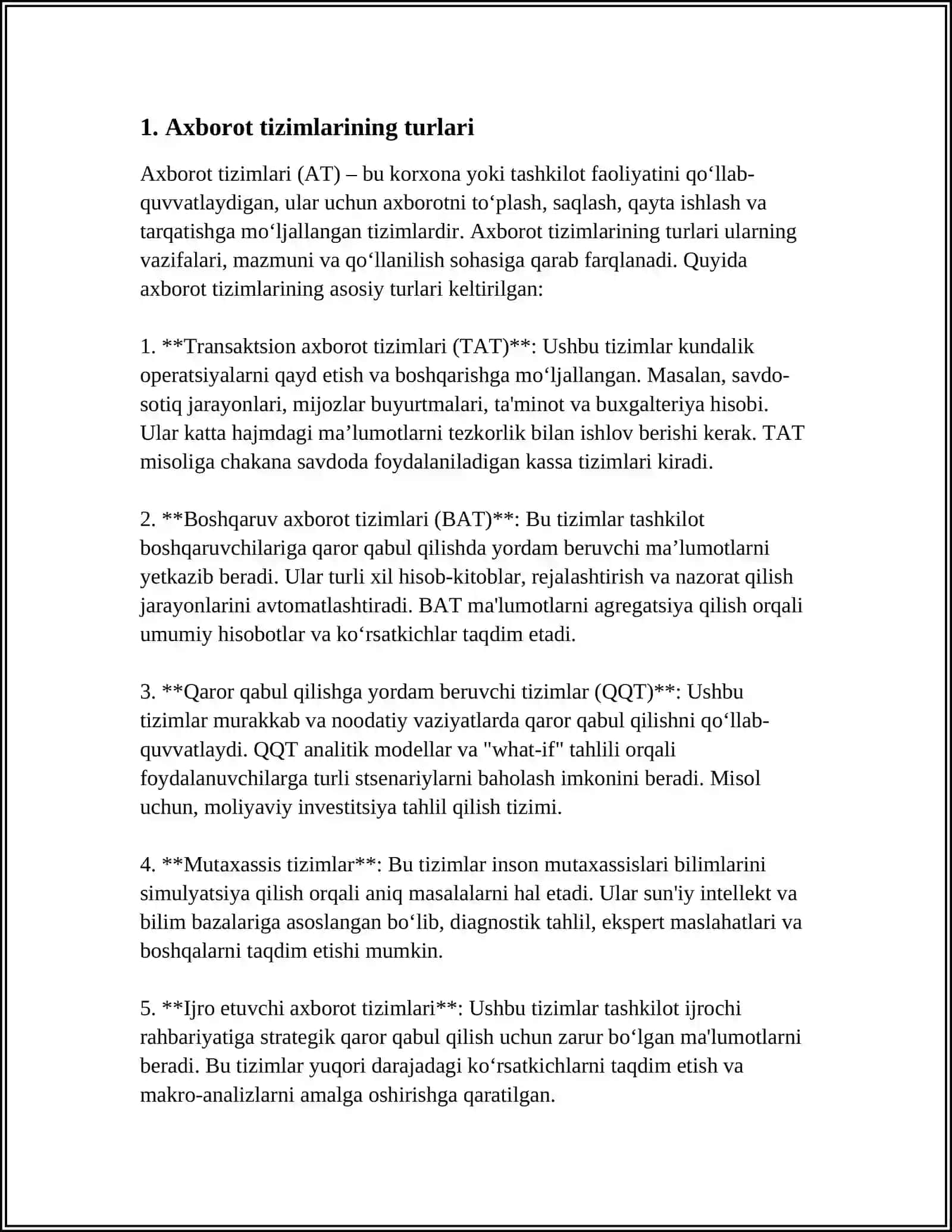 AXBOROT TIZIMLARI 3