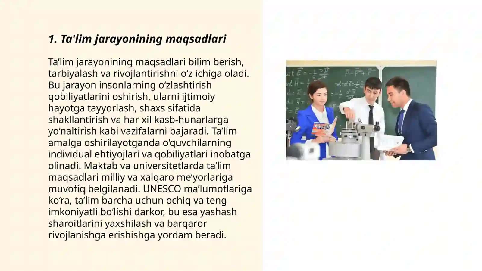 Ta'lim jarayonining qonuniyatlari va tamoyillari 3