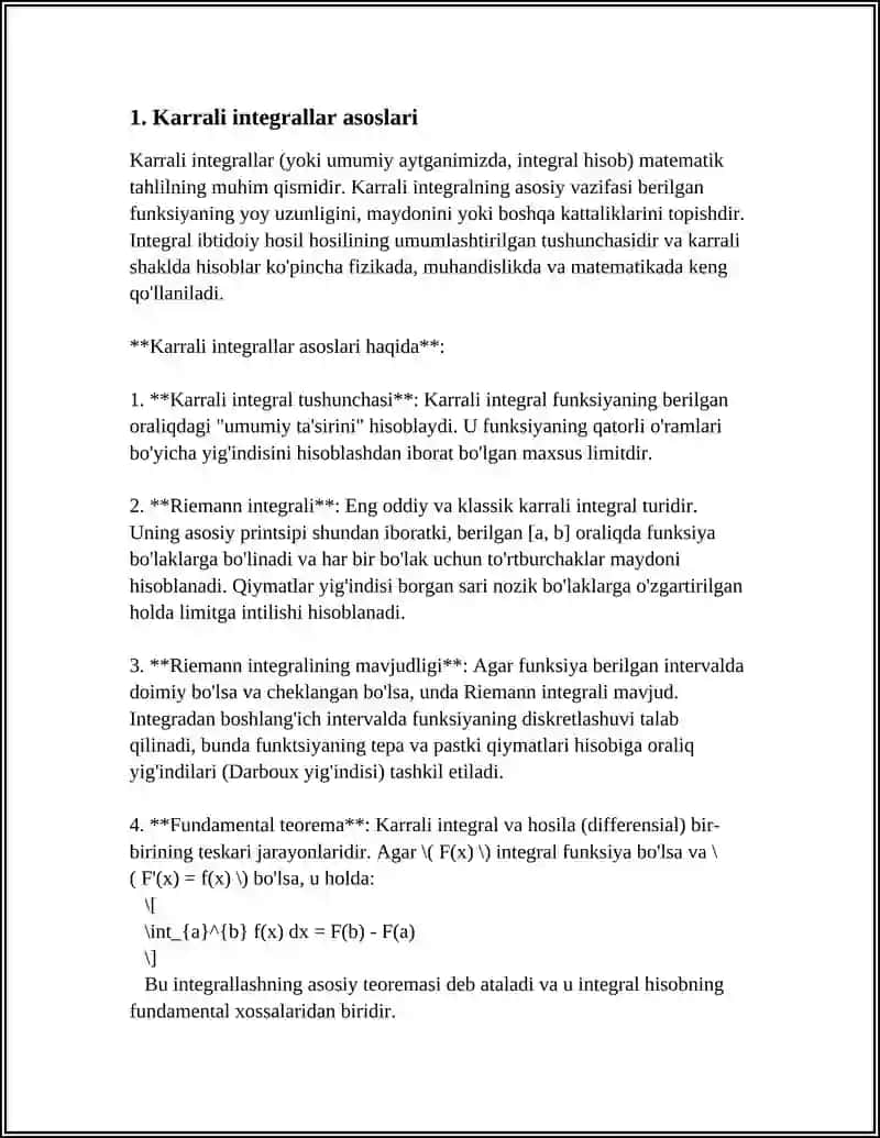 KARRALI INTEGRALLARNING XIMIYADADI TATBIQLARI 3