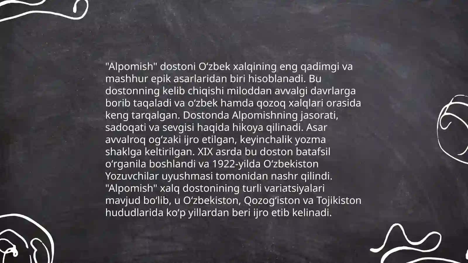 Alpomish turkumi va Goʻroʻgʻli turkumi dostonlari 3