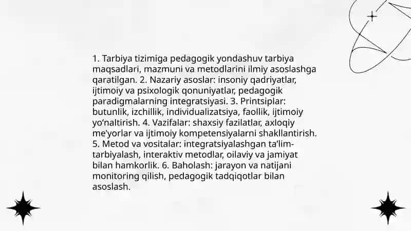 Tarbiya tizimiga pedagogik yondashuv 3